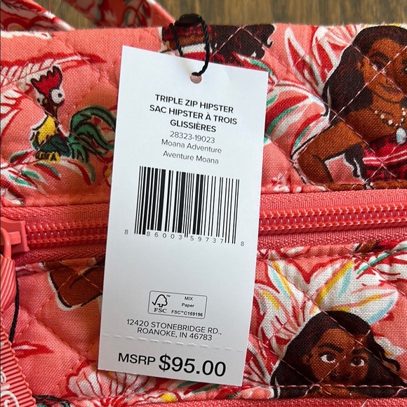 Vera Bradley Moana Pink Crossbody Bag with Quilted Design - Picture 6 of 8